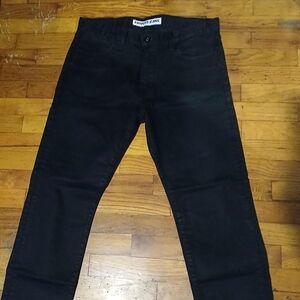 Express Men's Dark Black Straight Jeans